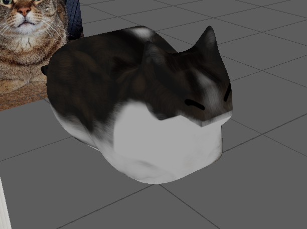 I hand painted a 3D modeled cat : D (it was hard)