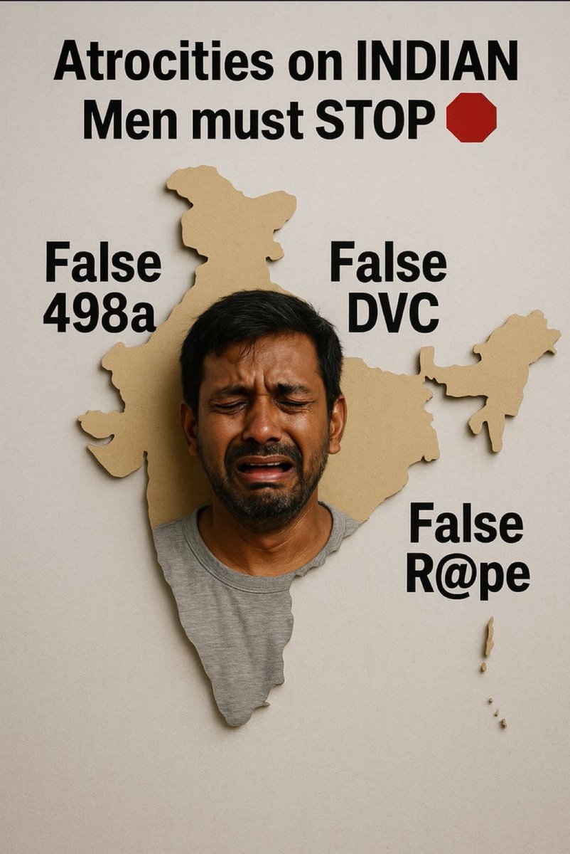🛑 Atrocities on INDIAN Men must STOP!
Its a National Shame !