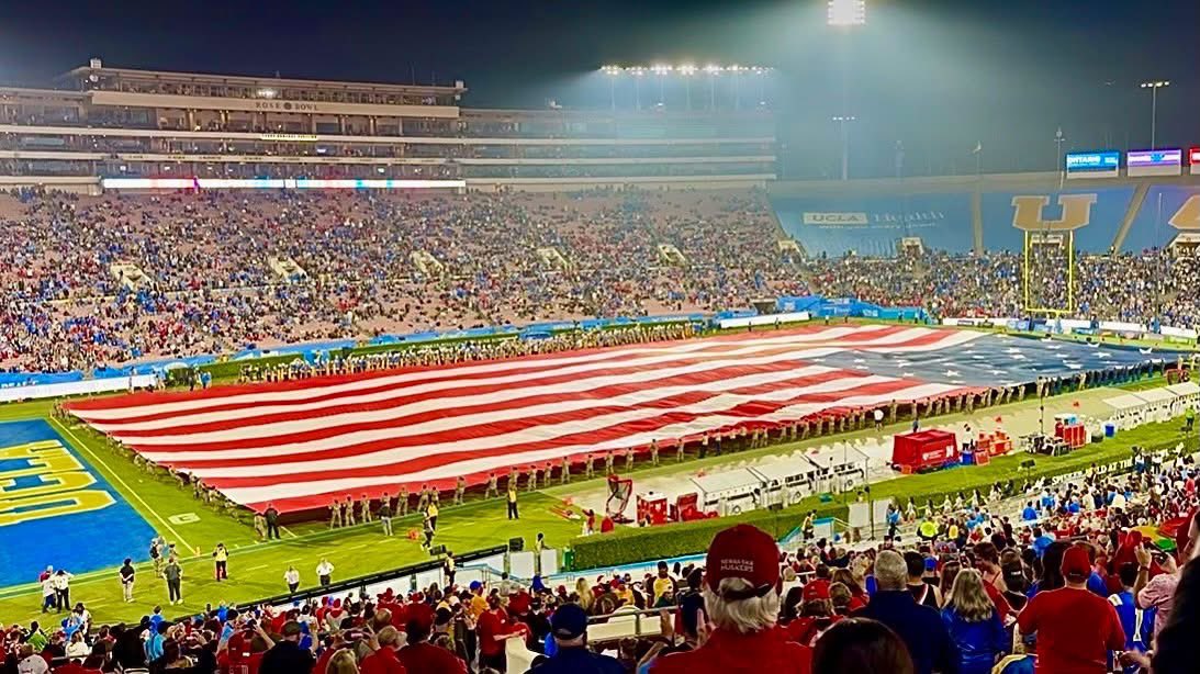 Cal4NE's tweet photo. Husker Nation turned out in force at the Rose Bowl on Saturday!! https://t.co/R4FNcnUVdJ