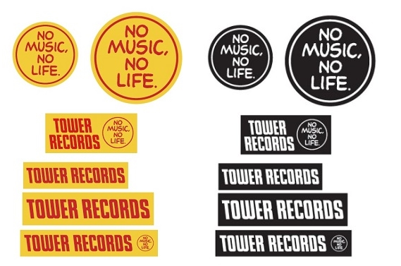タワレコグッズ】 「#TOWERRECORDS」のロゴと「NO MUSIC,NO LIFE.」の