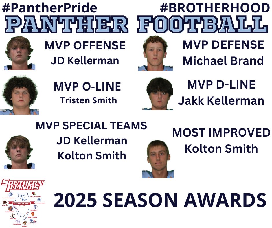 Congratulations to our 2025 Panther Football Season Award winners!  #PantherPride #Brotherhood #EAT