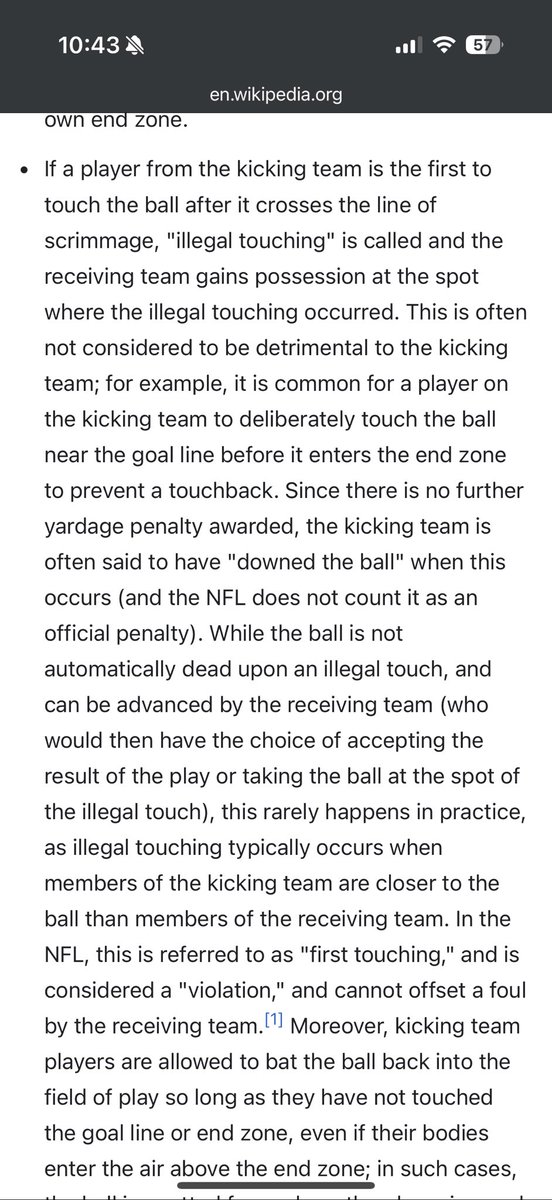 izzpar's tweet photo. @EStarks3rd @KevinNegandhi If the kicking team touches the ball, the receiving team can elect to have the ball at where it was touched or the outcome of the play.

If a packer touches it and then we fumble it, it’s still eagles ball https://t.co/5ZVea6D3DI