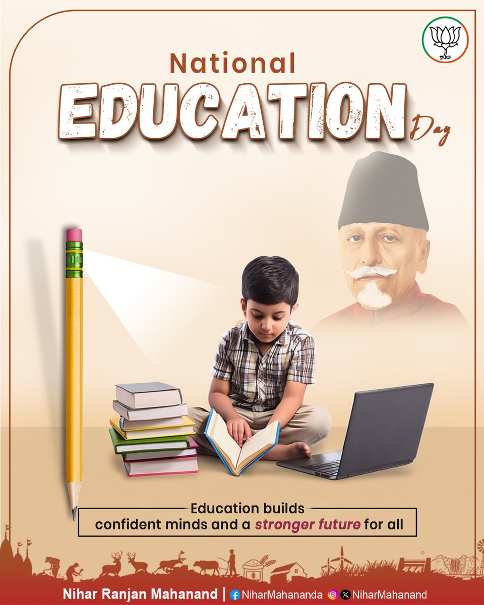 Humble tributes to freedom fighter and eminent educationist Maulana Abul Kalam Azad on his birth anniversary, also celebrated as National Education Day. He had invaluable contribution in laying foundation of modern and progressive education in India.

#NationalEducationDay