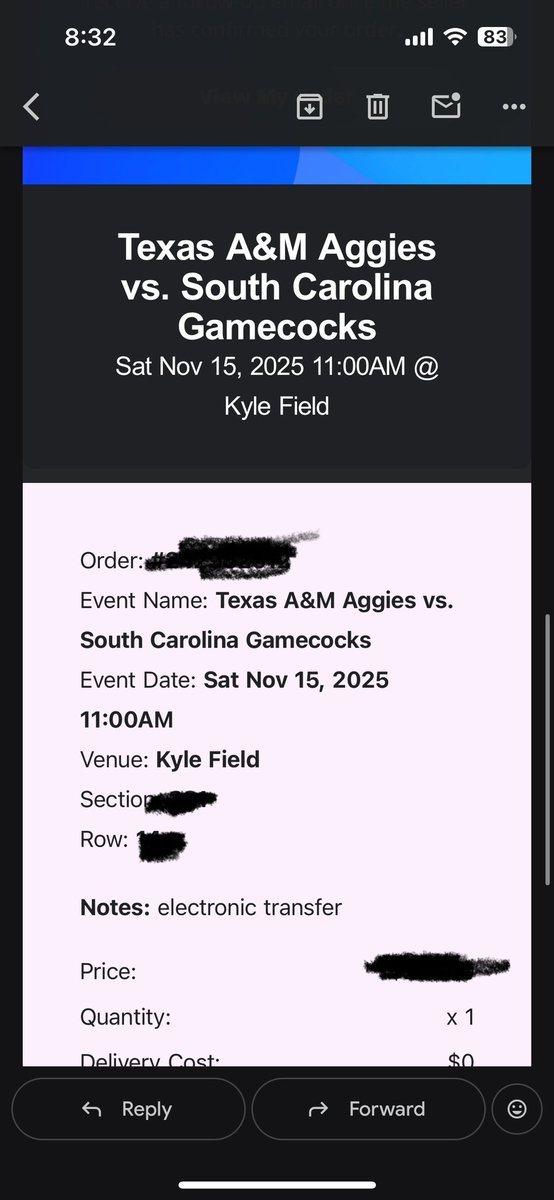 ChristianKarras's tweet photo. @TickPick @TickPickSupport my ticket I bought from your site disappeared from my account. Your site says sales are final. Very weird that the same day I sent you an email asking when the ticket was going to arrive that the pending transaction just disappears. https://t.co/F25u5WuESi