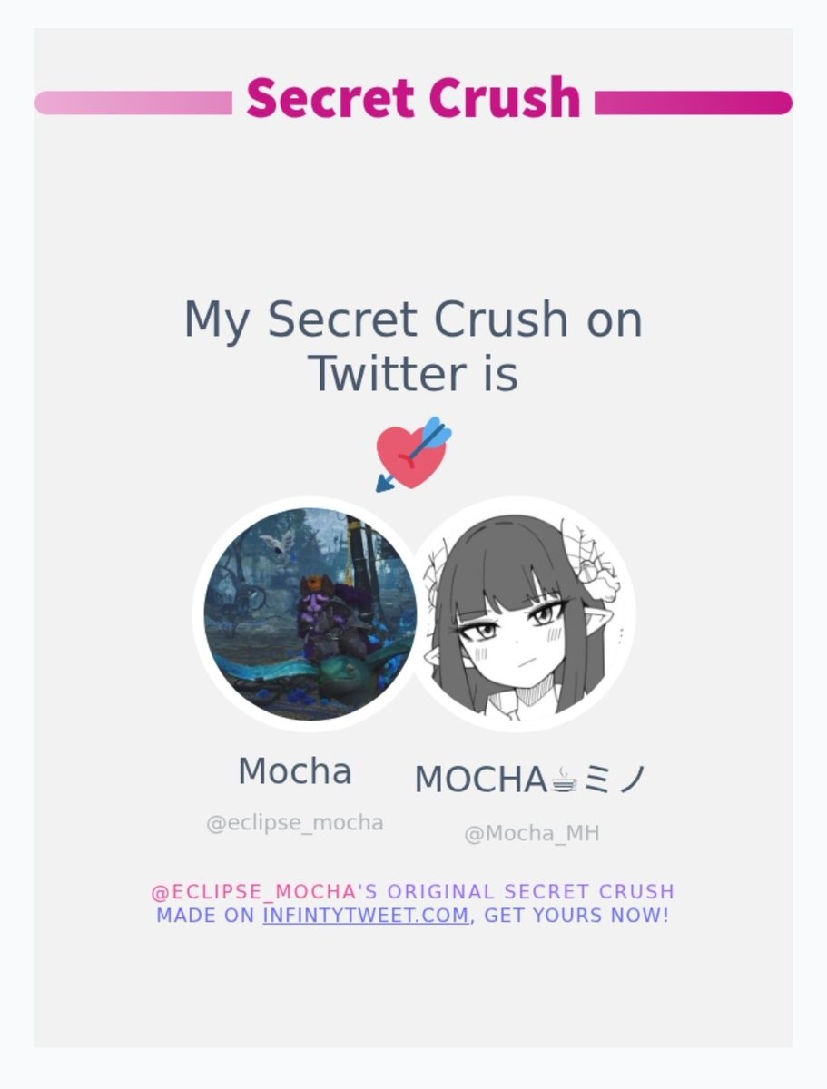 eclipse_mocha's tweet image. Figured I&apos;d check that secret crush thing, and..... this is way too funny. Double mocha? 😂