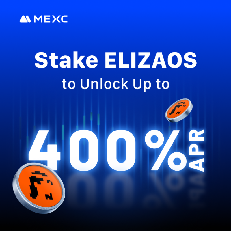 MEXC's tweet photo. Giving away a massive $1,000,000 in the #ELIZAOS Euphoria event! @ElizaEcoFund

🎁Maximum earnings: Stake $ELIZAOS for up to 400% APR
🎁Minimum cost: Enjoy 0-fee trading
🎁Big rewards: Share a 200,000 USDT futures bonus pool

Join to claim your share of the rewards! 👇