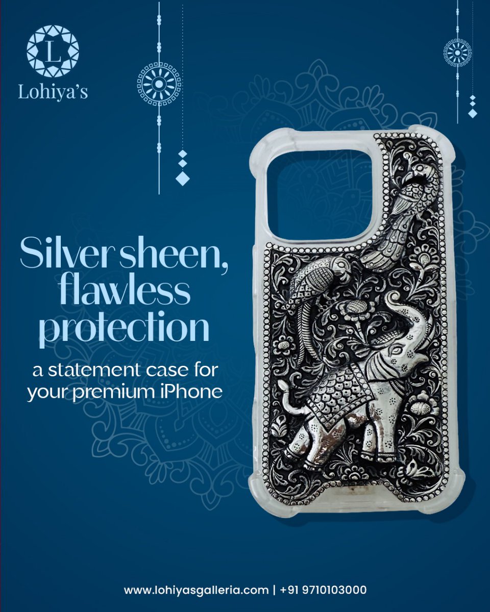 LohiyasG's tweet image. where tradition meets technology — flaunt your iPhone in royal elegance with our handcrafted silver case. ✨📱

For pricing and more information connect +91 97101 03000

#silvercase #iphoneaccessories #luxuryliving #handcrafted #silverart #premiumstyle #elegantdesign #lohiya