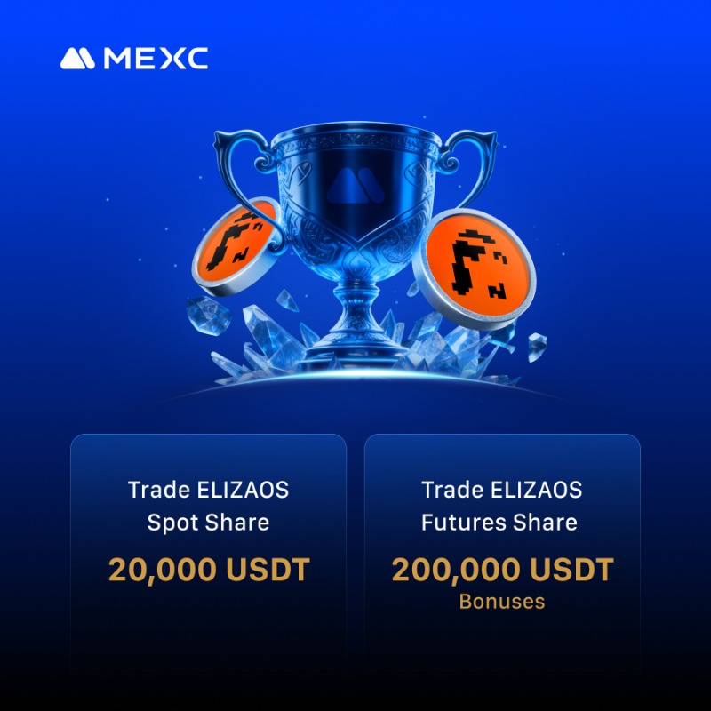 MEXC's tweet photo. Giving away a massive $1,000,000 in the #ELIZAOS Euphoria event! @ElizaEcoFund

🎁Maximum earnings: Stake $ELIZAOS for up to 400% APR
🎁Minimum cost: Enjoy 0-fee trading
🎁Big rewards: Share a 200,000 USDT futures bonus pool

Join to claim your share of the rewards! 👇