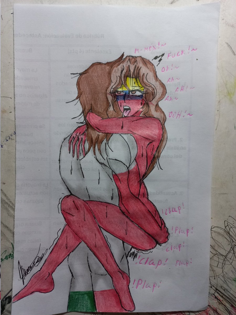 Ya extrañaba de dibujar este ship y más en NSFW
#countryhumansnsfw 
#Méxicocountryhumans 
#Colombiacountryhumans