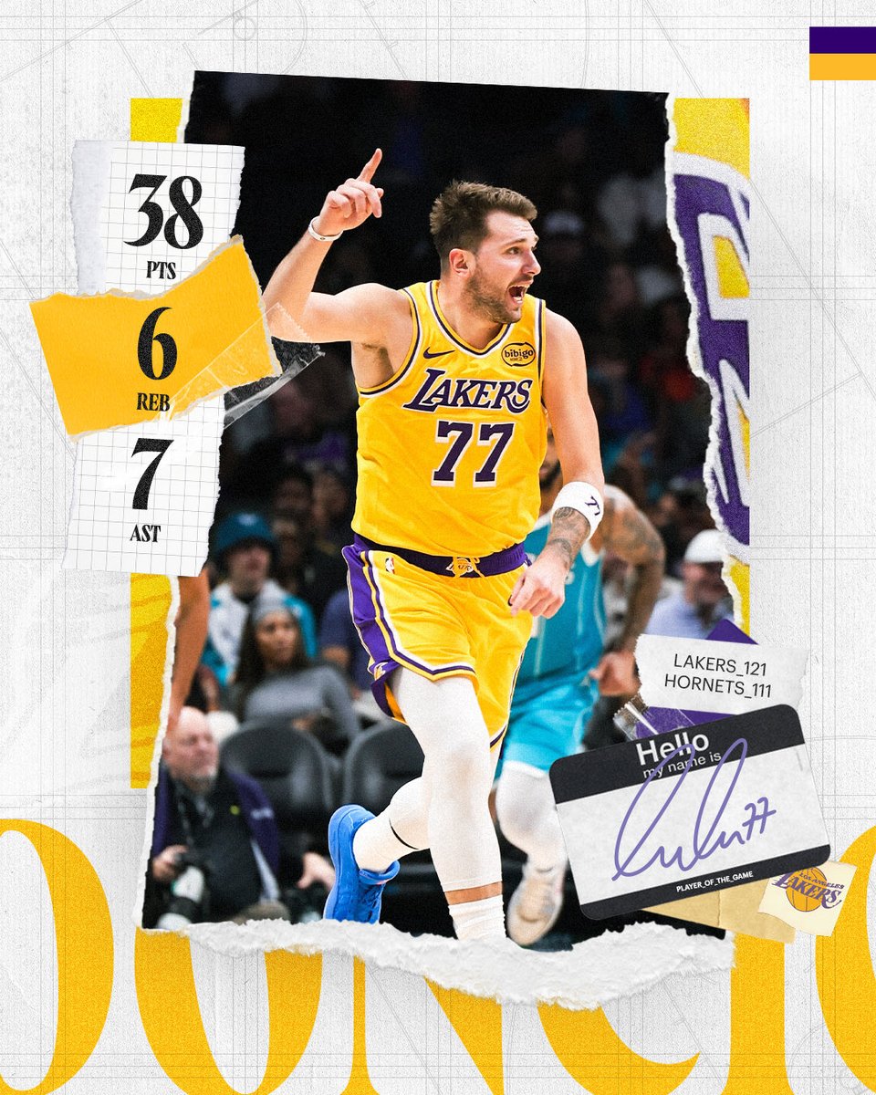 LALakers_AR's tweet image. 🔥 لوكا دونتشيتش اليوم:
38 نقطة ⚡️
6 ريباوند 🧱
7 أسيست 🎯

قائد العرض من جديد 🎩
الساحر السلوفيني يواصل الهيمنة 💜💛
#LukaMagic #LakeShow #Lakers #NBAX