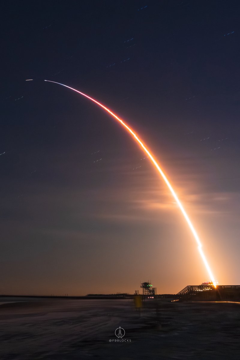 SpaceX F9 launching Starlink 6-87, viewed from Ponce Inlet, FL
