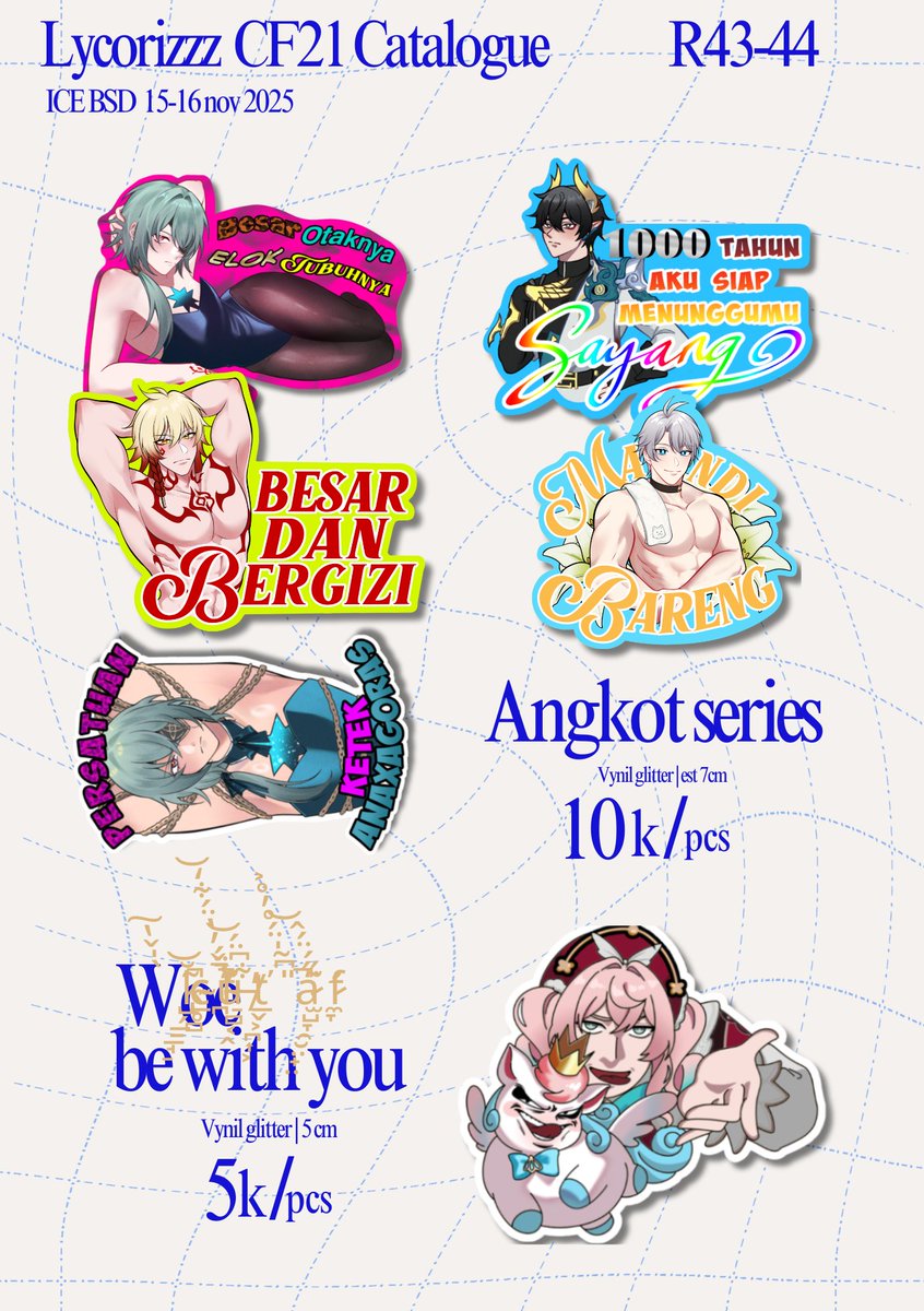 Lycorizzz_'s tweet photo. [🩷&amp; RT's appreciated!] 
here is my OTS catalogue for #CF21 !! 
📍 CHUCHULOGY R 43-44   
🗓️ Both Days   
 WOL TRADE AVAILABLE!!    #cf21catalogue #HonkaiStarRail #FFXIV #CF21WoLTrade #hsr https://t.co/IzSzC5w4fL