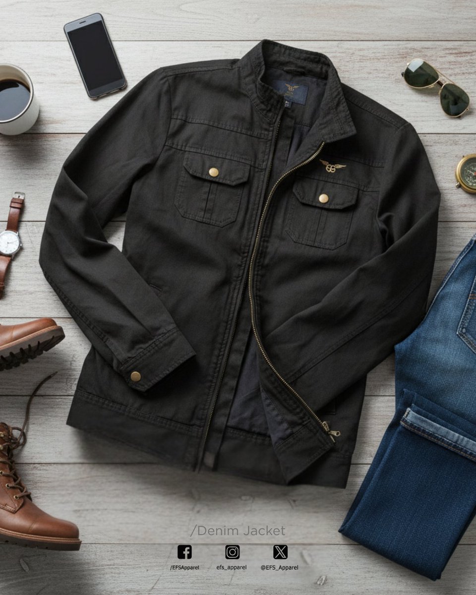 Effortlessly cool, endlessly classic: the EFS Denim Jacket. 👖💙
Own the look. Shop now!  🛒🫶
#EFSApparel #Denim #Jacket