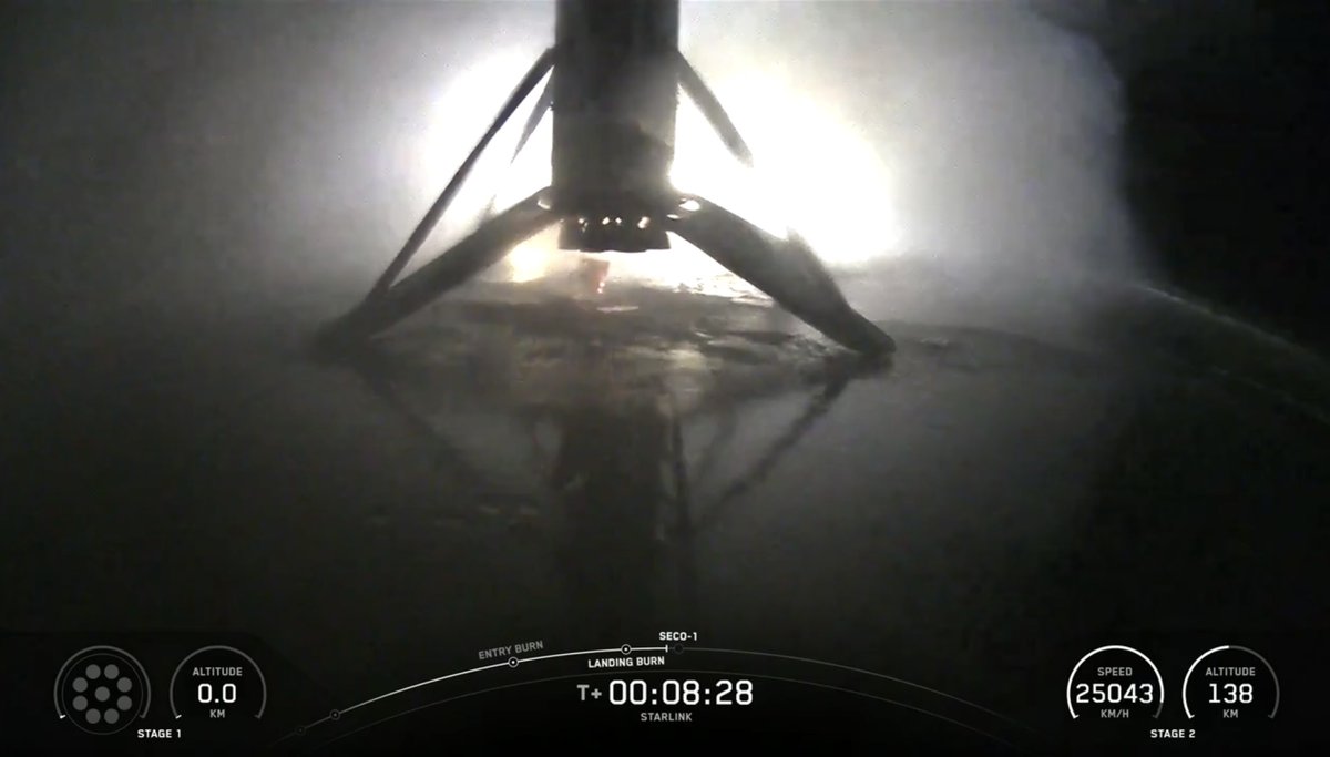 StingerNSW's tweet photo. Welcome Back Booster B1096.3 🚀
#SpaceX #Falcon9 #Starlink #JRTI