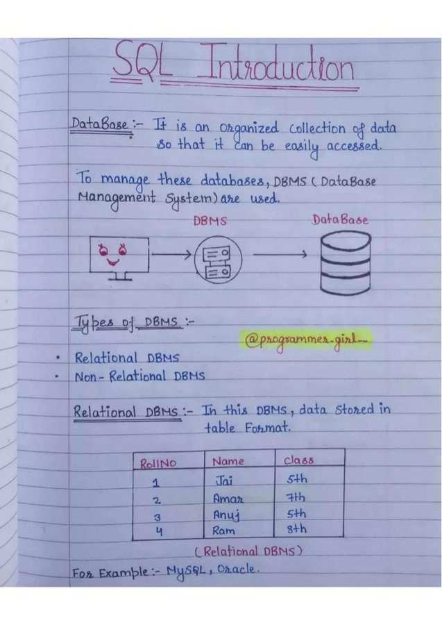 SQL Handwritten Notes

To get: -

1. Follow <a href="/codewithimanshu/">Himanshu Kumar</a> (So I can DM you )
2. Like &amp; retweet
3. Reply " Send "