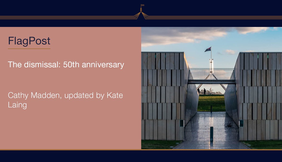 ParlLibrary's tweet image. The dismissal: 50th anniversary: bit.ly/3JGaq7Y