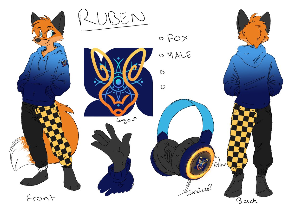 Whipped up a ref sheet for <a href="/PunKing_06/">TPK (ThePunKing)</a> as he needed one. It's rough, but gets the point across.

#furry #furryartist #furryfandom #furryarwork #furrycommunity #reference #sheet #art #artist