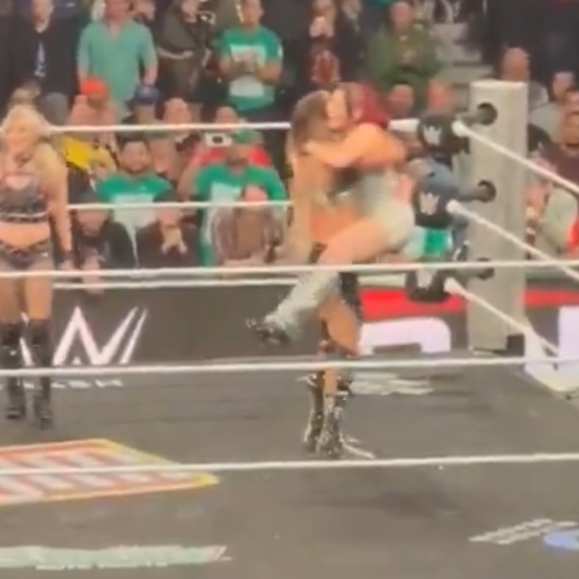 Charlotte Flair and Iyo Sky share a hug 🥹😭❤️