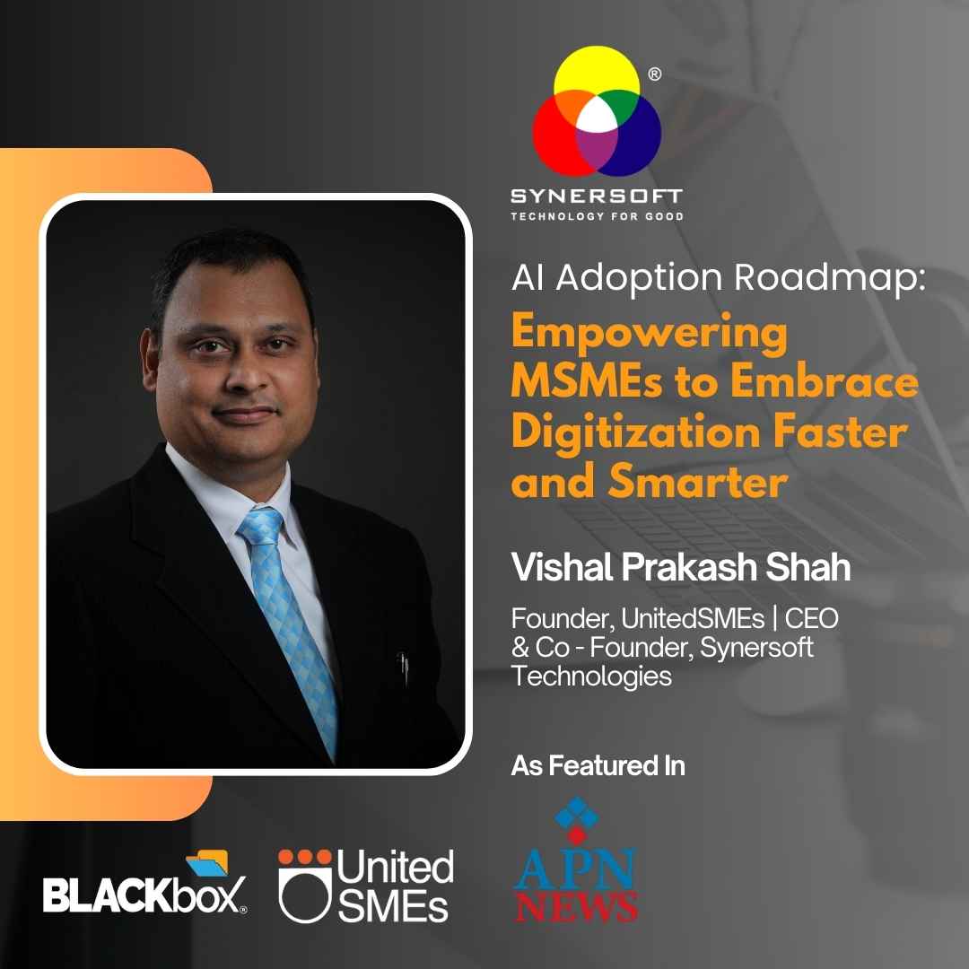SynersoftTech's tweet image. 🚀 MSME AI Roadmap!

APN News features Synersoft CEO Vishal Prakash Shah on how AI makes digitization faster, smarter &amp;amp; cost-effective (no more data chaos!).

🛡️ Secure your growth.
🔗 Read the feature: synersoft.in/media-intervie…

#MSME #AI #Digitization #APNNews #Synersoft