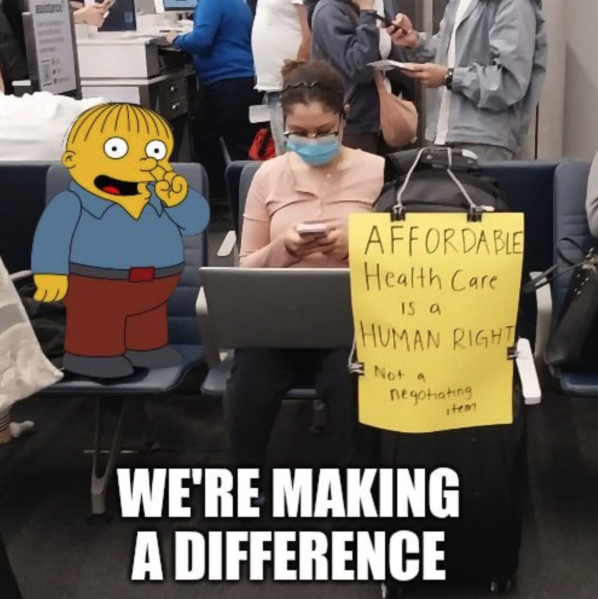 Yeah, fuck you commie.. Nice mask..