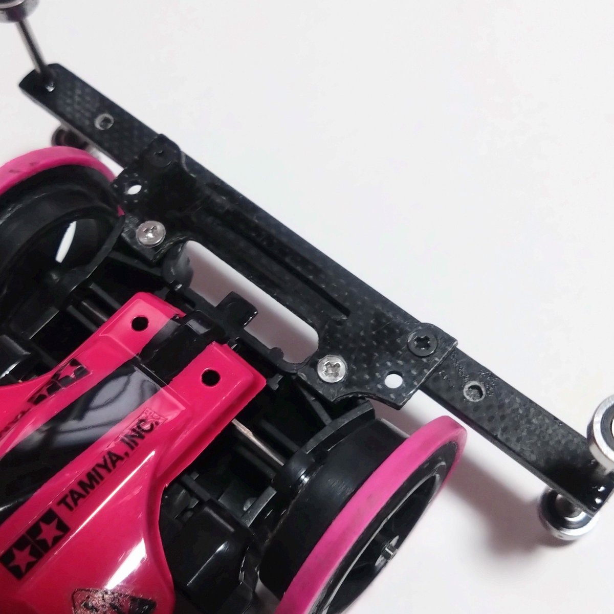 #メイン　の
#フラットマシン
#ちょっとだけ
#カスタム
#フロント
#アンダーパネル　と
#リアステー
#新規製作
#なんたべね　？
#今週末
#ぶっとばす
#準備は
#できた

#YPFミニ四駆グランプリ
#史上最長
#352m
#フラットレイアウト
#ヤマガタプラモデルファクトリー
#タミヤ
#ミニ四駆
#山形市