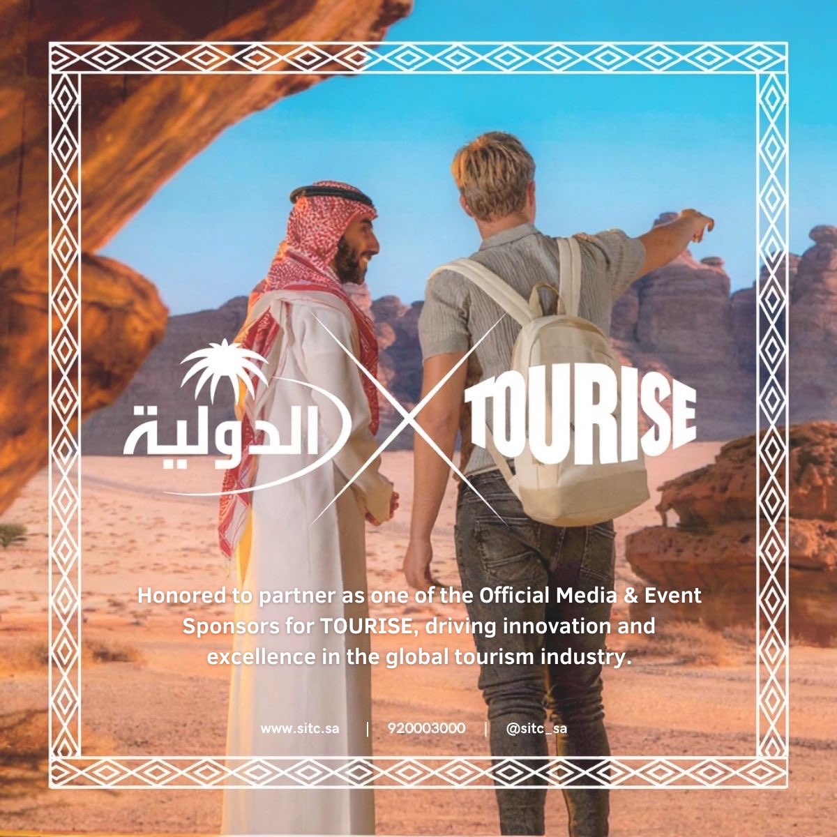 sitc_sa's tweet photo. يسعدنا أن نكون أحد الرعاة الإعلاميين والمنظمين الرسميين لقمة @TOURISEofficial ، مساهمين في دفع عجلة الابتكار والتميّز في صناعة السياحة العالمية ✈️💫 
 
Honored to partner as one of the Official Media & Event Sponsors for @TOURISEofficial, driving innovation and excellence in the global tourism industry ✈️💫