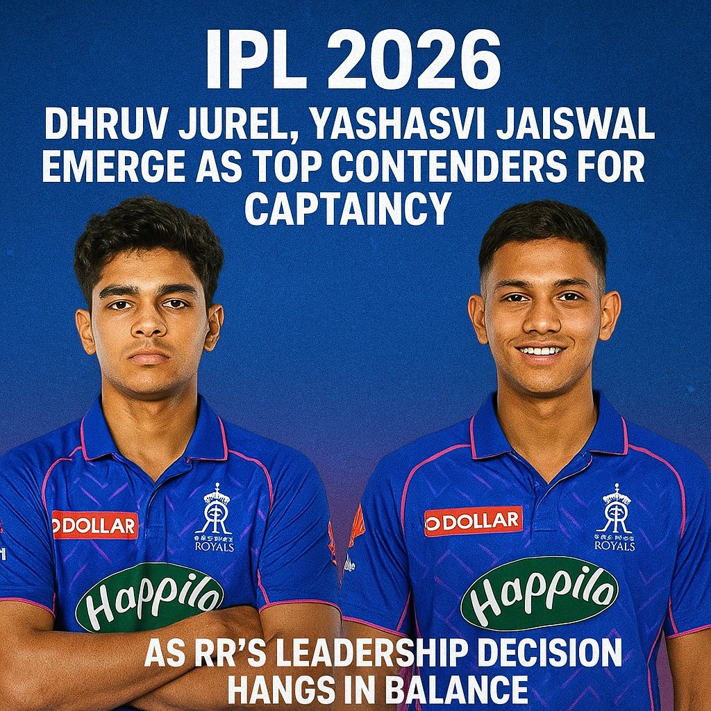 USAANDWORLD1's tweet photo. “IPL 2026 SHOCKER! 😱 Dhruv Jurel &amp; Yashasvi Jaiswal in Race for RR Captaincy — Who Will Lead the Royals? 👑🔥”
#ipl2026 #RajasthanRoyals #cricketnews #viralreelsシ #YashasviJaiswal https://t.co/4cWOQY9FRr