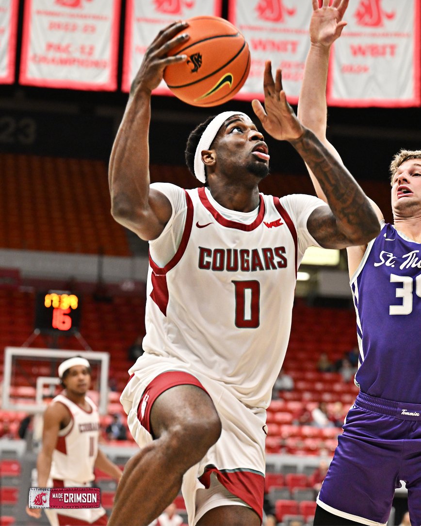 WSUCougarsMBB's tweet photo. COUGARS WIN!

Tomas explodes for WSU in the first half and the big men clean up inside in the second half.

Thrastarson - 19 pts, 7 rbd
Okafor - 12 pts, 6 rbd
Ugbo - 12 pts, 6 rbd

Cougs shot 52% from the floor, finished 15-of-16 at the FT line, and outrebounded 36-19.

#GoCougs https://t.co/7CWJYEKGcc