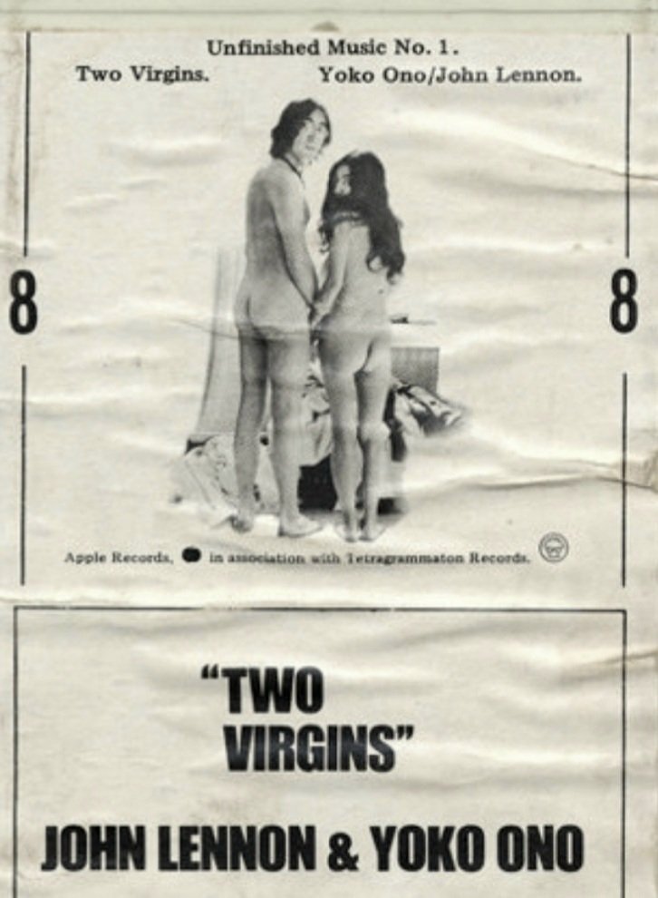carlosgvizcaino's tweet image. John Lennon&apos;s &quot;Two Virgins&quot; album declared pornographic in New Jersey.
#TwoVirgins 
#JohnLennon 
#YokoOno