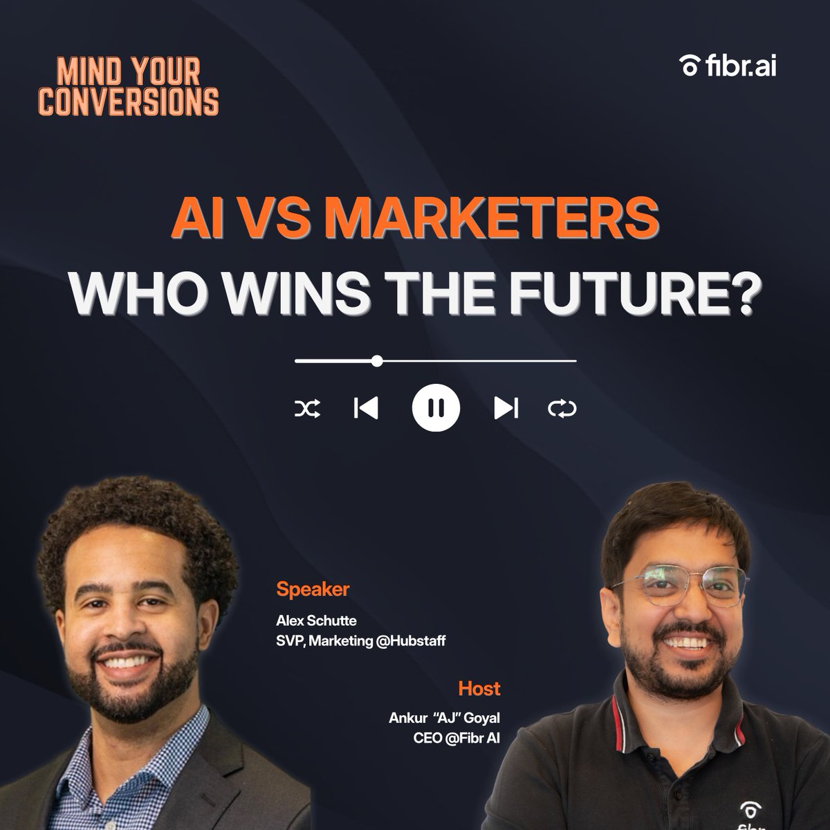 fibr_ai's tweet image. AI vs. Marketers - Who wins the future?

@schuttedoit  joins @ankurgoyal2204 to explore how AI is reshaping marketing, creativity &amp;amp; growth.

🎧Watch now: youtu.be/VDP30IBHD6c?si…

#AIForMarketing #Podcast #FibrAI #MarketingPodcast