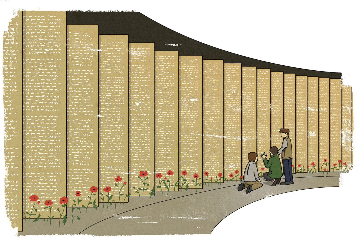 “We never found a grave for Andrew’s great-grandfather, but on the Ring of Memory, Andrew traced the letters of his name, Paul Kölling. Farther over, I read the name of my grandfather’s cousin, George Wilkinson. They were remembered together.” theglobeandmail.com/life/first-per…