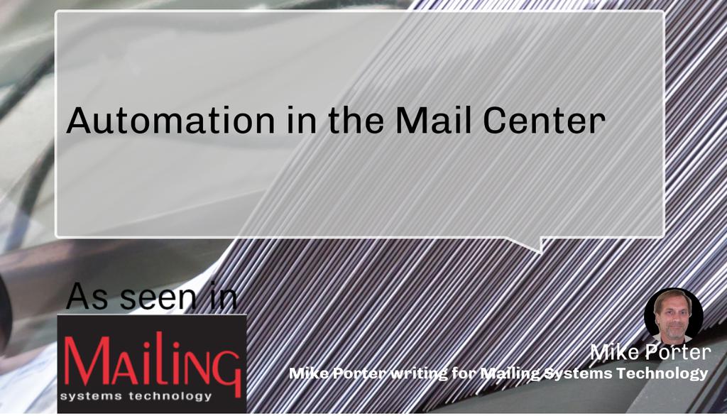 PMCmike's tweet image. Lots of variables affect corporate mail centers and other entities often control characteristics of mail that must pass through the facility.
Read more 👉 lttr.ai/Ak2Yb

#DigitalMailroom #Mail #MailingSystemsTechnology