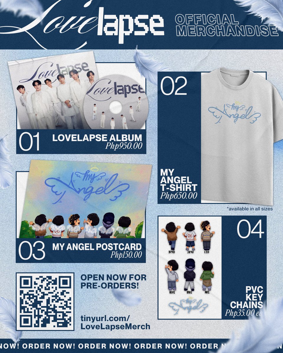 GenZixOfficial's tweet image. [🛍️] LOVELAPSE OFFICIAL MERCHANDISE

New era, new merch! 🤩 SOULz, get ready to look angelic with our official LoveLapse merchandise now open for pre-order! ☁️

🔗 tinyurl.com/LoveLapseMerch

#LoveLapse #MyAngel #GenZix