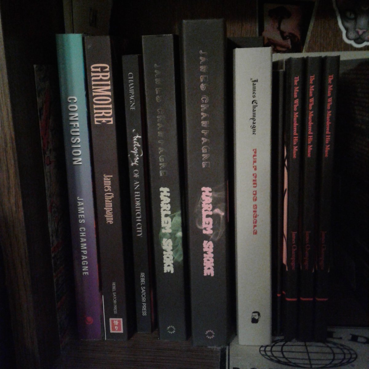 My author copies of PULP FIN DE SIÈCLE arrived in the mail today! It's always nice to be able to add a new member to my humble family of titles.