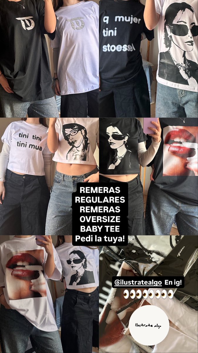 cotygomezz's tweet photo. @abrilgimenez_ Hola!! Yo vendo remeras regulares, Oversize y baby tee. No dudes en consultar si te interesa algún modelo🫶🏻 https://t.co/USMl5yG56F