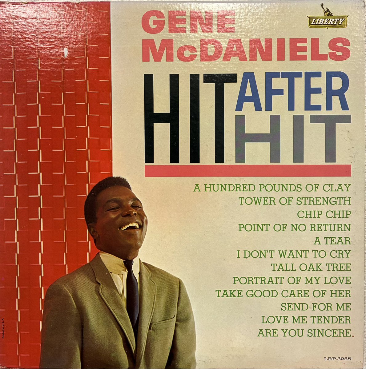 今日のオススメはカンザスのシンガー、ジーン・マクダニエルズ 62年作