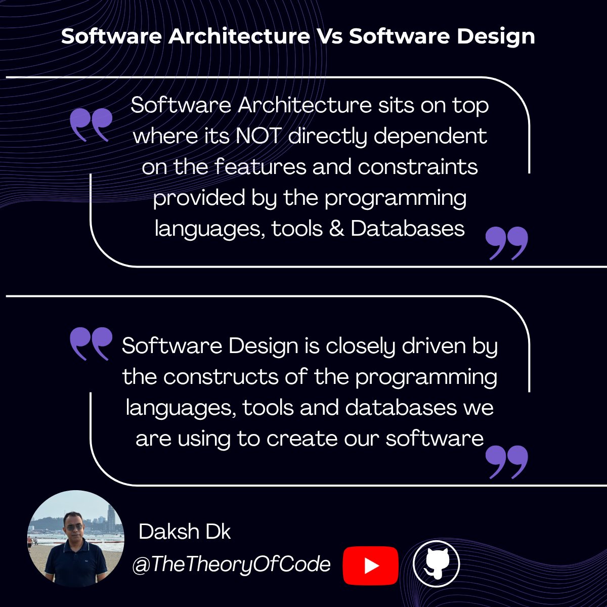 TheTheoryOfCode's tweet image. In case we&apos;re still wondering or arguing about the difference between Software Architecture and Software Design 👇

When you think about Software Architecture, you&apos;re not worried much about how you&apos;re going to implement it, which programming language, databases and tools you&apos;ll…