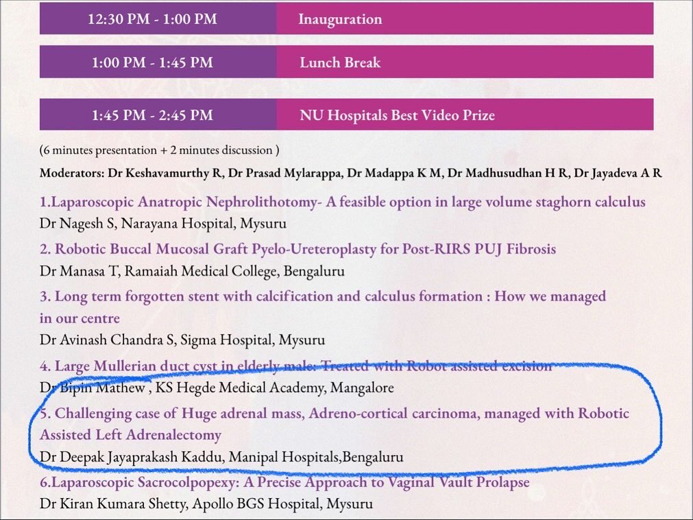 DrDeepakJK's tweet photo. Won Best Video Prize 🏆at Karnataka State Conference KUACON 2025!

For my surgery
Robotic Assisted Radical Adrenalectomy for Huge Adrenal Mass (18cm+)
at Manipal Hospitals, Whitefield, Bengaluru

Now I have, 3 best video category prizes at State, National, International level! https://t.co/YsAL31eDVT