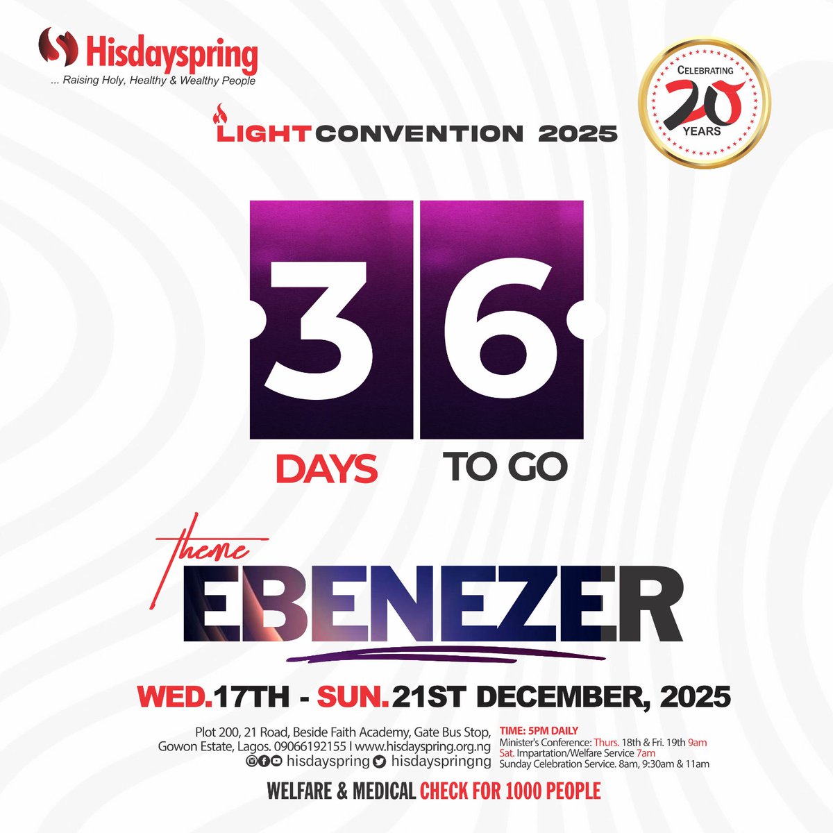 hisdayspringNG's tweet photo. #36daystoebenezer2025
We thank You Father.
It's been a journey of Supernatural Harvests
#lightconvention2025
#hisdayspringat20
#20thanniversary
#JesusIsKing
#Ebenezer
#Hisdayspring https://t.co/wm0jKSHD7T