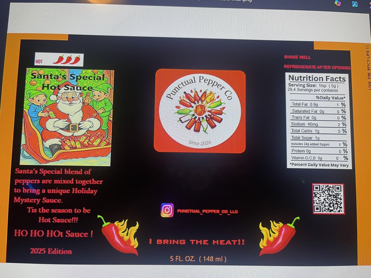 Got a special mystery hot sauce I’m making for the holiday season. Even Santa enjoys the spicy side of life from time
To time. Was able to talk to some elf’s and they let me in on his special secret recipe. 

This will be next level !!