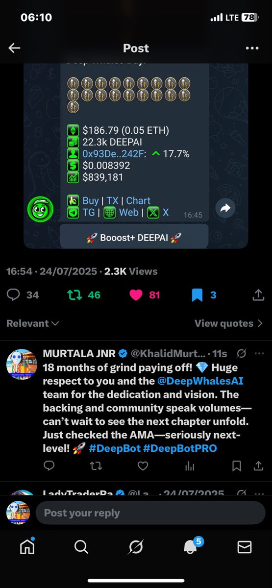 KhalidMurtala5's tweet image. 🔥 Just joined the AMA hype and ready for the $200 giveaway! 💰 Excited to learn, connect, and support this amazing community. @DeepBot_ is taking things to the next level, and I’m here for it! Let’s gooo💎 #DEEPAI #DeepBot

@saaduabbahmusa 

@amos_j1 

@BoytSpace 

All
 Task…