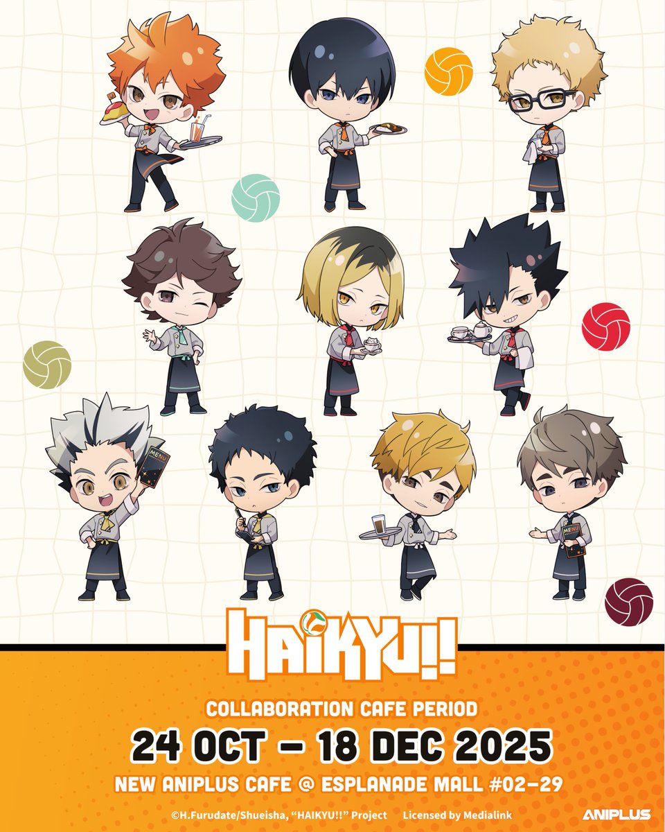 anipluscafesg's tweet image. The exclusive Haikyu!! collab merchandise will be available in-store from 14 Nov:

🏐 Wave 1
∎ Acrylic Carabiner (Official Visual)
∎ Trading Polaroid
∎ Can Mirror
∎ Mini Acrylic Stand
∎ Clear File
∎ Photobooth Print

#anipluscafesg #ANIPLUSAsia #Haikyu!! #ハイキュー