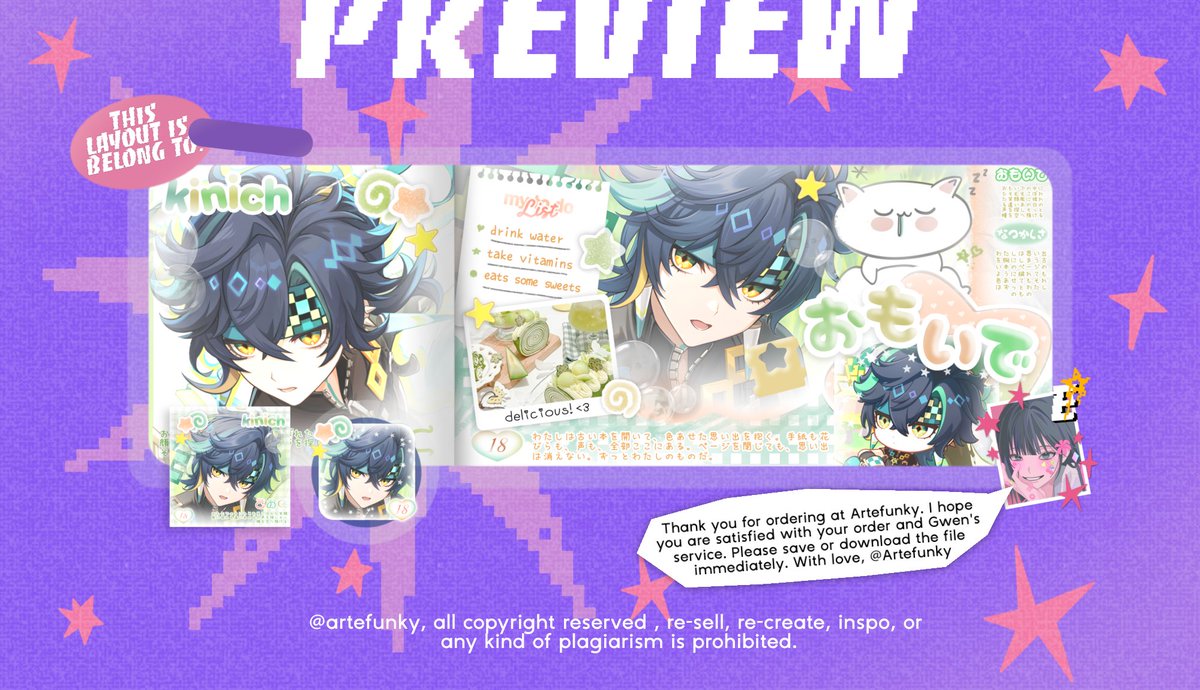 artefunky's tweet photo. help rt? ありがとう 💕

hai~ gwen ada ready stock 'kinich' 🍎⭐ price 16k (qris only), free re-text no re-color, get ava + header + icon, yuk jajan! 💓✨ 

— https://t.co/dFuaNp1B92