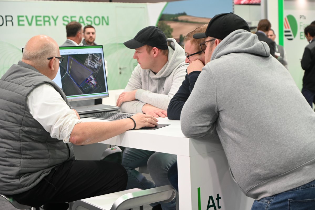 AGCOcorp's tweet image. Day 3 &amp;amp; #TechTuesday at #AGRITECHNICA. 
@ptx_trimble &amp;amp; @PrecisionPlant demonstrating autonomous solutions, AI-powered spraying, and mixed-fleet management that works across brands. 
.
This is precision agriculture reimagined.