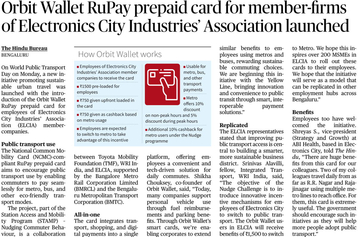 DarshanDevaiahB's tweet photo. ‘Orbit Wallet’ to power ‘smart commuting’ in Electronics City in Bengaluru

Read: https://t.co/j7HE40u0kZ https://t.co/r8KfXAk5tB