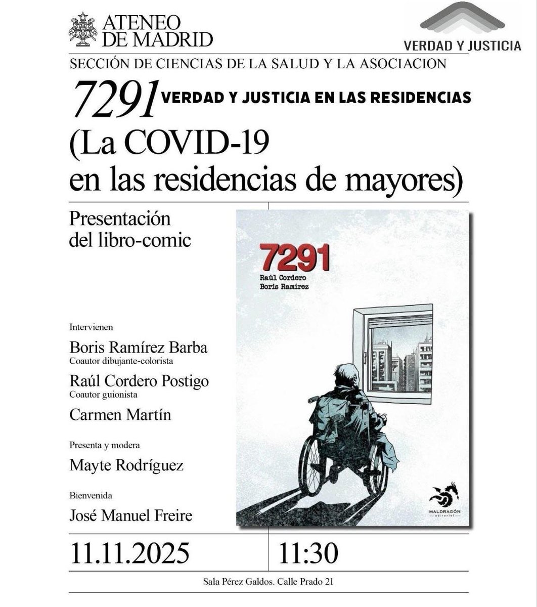 IU_Madrid's tweet image. 🟥Estamos en la presentación de “7291” en el Ateneo de Madrid.

Las muertes en residencias no fueron una tragedia inevitable, sino el resultado de decisiones políticas del Gobierno de Ayuso.

Gracias a 7291 Verdad y Justicia por este acto de y dignidad. ✊