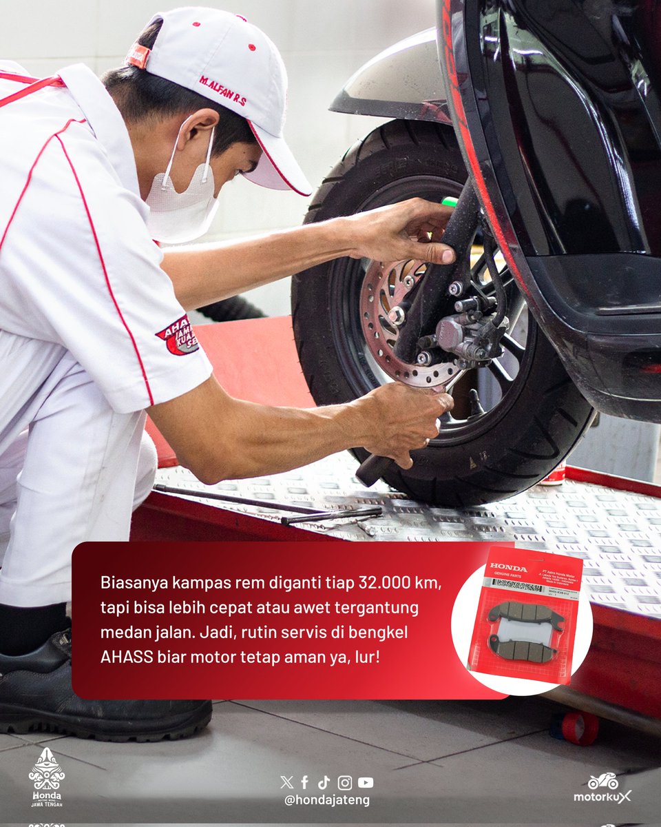 Suka bingung kapan waktu yang tepat buat ganti kampas rem motormu? MinHo kasih tau nih lur, jangan lupa di save ya!

#HondaJateng #MotoreWongJawaTengah #AstraMotorJateng