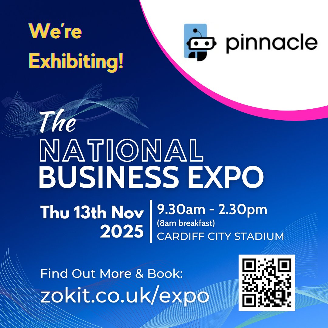 PinnacleIM's tweet photo. Pinnacle Internet Marketing will be exhibiting at the National Business Expo on Thursday, 13th November, at Cardiff City Stadium! Visit our stand to learn how we can elevate your digital marketing strategy. 

Secure your ticket here: https://t.co/1EIKIY66Ev

#natbizexpo https://t.co/otpJlajThn