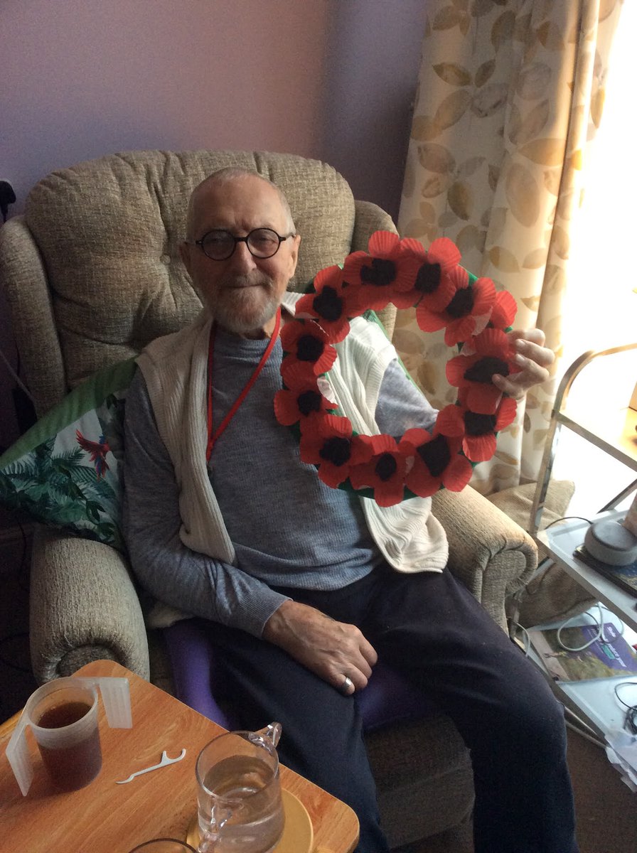 SomersetCare's tweet photo. As we approach the 11th hour, of the 11th day, of the 11th month, our residents have been marking Remembrance by attending commemorative services, observing the two-minute silence and creating poppy wreaths.

#ArmisticeDay #RemembranceDay #LestWeForget #WeWillRememberThem https://t.co/Ifh9mqS1Sm