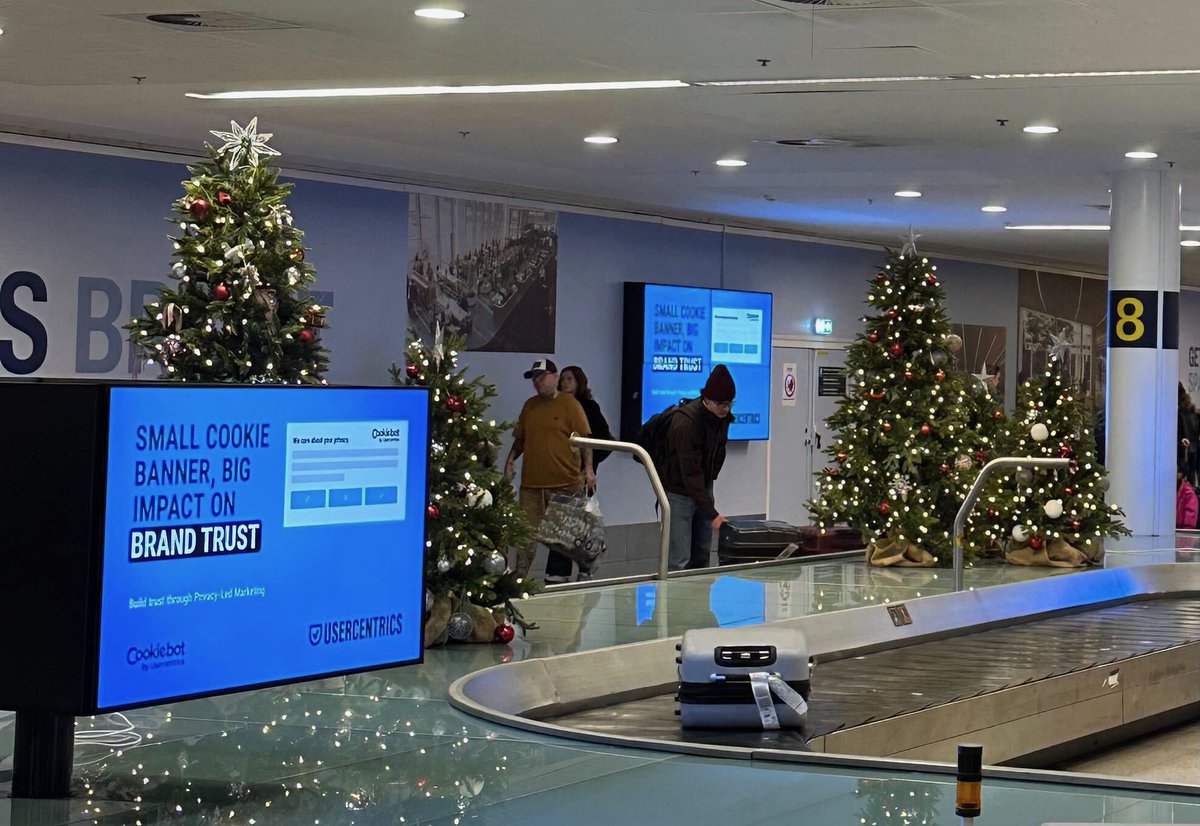 Our out-of-home campaign has arrived in #Copenhagen and #Munich. We’re shining bright at both Copenhagen and Munich airports, as these cities hold a special place for us 💙 Which city is next? #usercentrics #onlineprivacy #dataprivacy